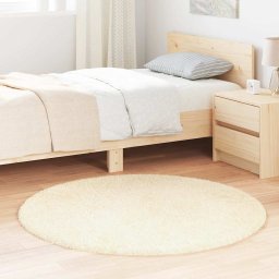 Gossi covor shaggy crem 120x120 cm poliester