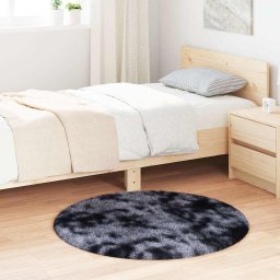 Gossi covor shaggy cu gradini mari, gri inchis 100x100 cm poliester