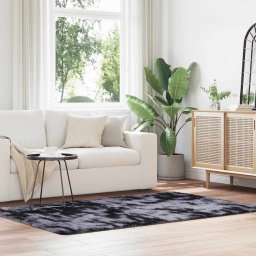 Gossi covor shaggy cu gramada mare gri inchis 130x200 cm poliester