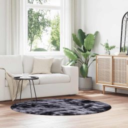 Gossi covor shaggy cu gramada mare gri inchis 160x160 cm poliester