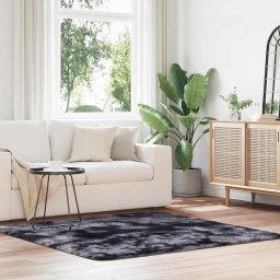 Gossi covor shaggy cu gramada mare gri inchis 160x160 cm poliester
