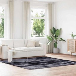 Gossi covor shaggy cu gramada mare gri inchis 240x240 cm poliester
