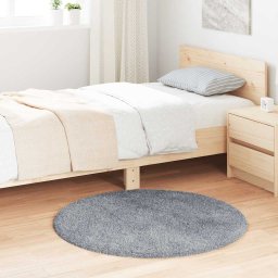 Gossi covor shaggy cu gramada mare, gri argintiu 100x100 cm poliester