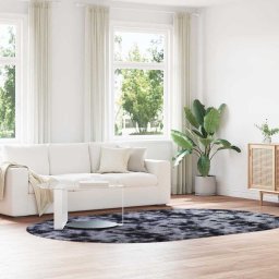 Gossi covor shaggy cu pom inalt, navarra, gri inchis, 300x200 cm