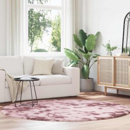Gossi covor shaggy roz praf 200x200 cm poliester