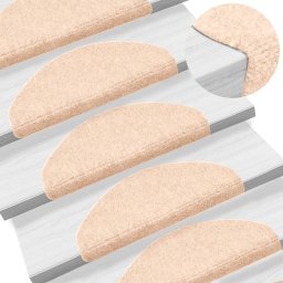 Gossi covorase autoadezive scari, 5 buc, maro, 65x21x4 cm, punch