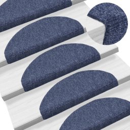 Gossi covorase autocolante de scari, 15 buc, 65 x 21 x 4 cm, albastru