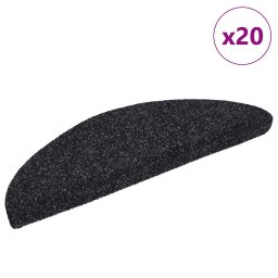 Gossi covorase scara autoadezive 20 buc negru 56x17x3 cm