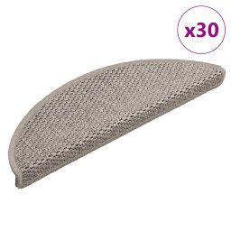 Gossi covorase scari autoadezive 30 buc argintiu 56x17x3 aspect sisal
