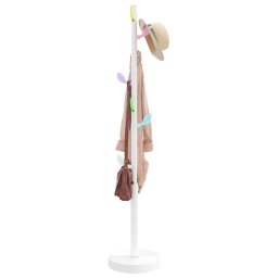 Gossi cuier de haine, alb, 172 cm, fier vopsit electrostatic