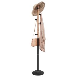 Gossi cuier de haine, negru, 177 cm, fier vopsit electrostatic