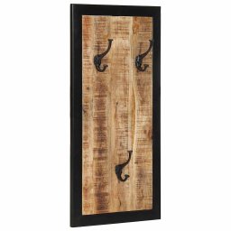 Gossi cuier pentru haine, 40x2x80 cm, lemn masiv de mango brut