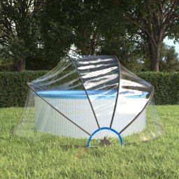 Gossi cupola pentru piscina, 315x158 cm, pvc, rotund