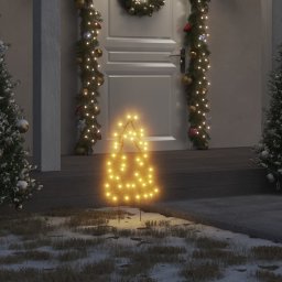 Gossi decor brad cu lumini de craciun cu tarusi 3 buc. 50 led 30 cm