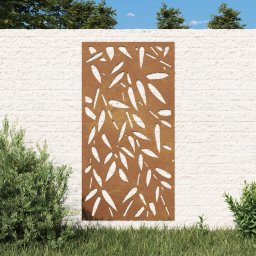 Gossi decor de perete 105x55 cm design frunze bambus otel corten