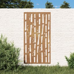 Gossi decor perete de gradina 105x55 cm design bambus otel corten