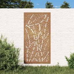 Gossi decor perete de gradina 105x55 cm design frunze otel corten