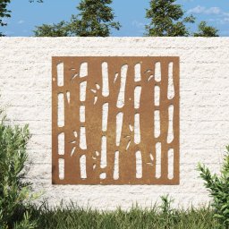 Gossi decor perete de gradina 55x55 cm design bambus otel corten