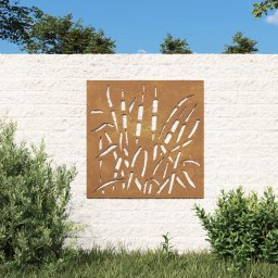 Gossi decor perete de gradina 55x55 cm, design iarba , otel corten