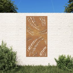 Gossi decoratie perete de gradina 105x55 cm design frunze otel corten
