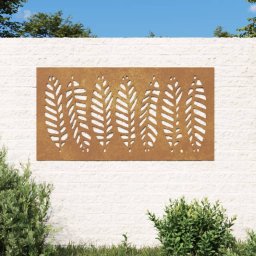 Gossi decoratie perete de gradina 105x55 cm design frunze otel corten