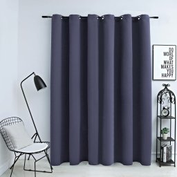 Gossi draperie opaca cu inele metalice, antracit, 290 x 245 cm