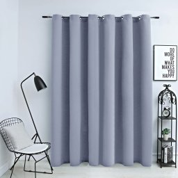 Gossi draperie opaca cu inele metalice, gri, 290 x 245 cm