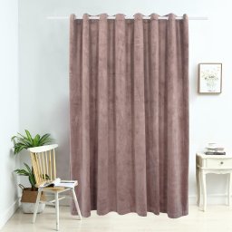 Gossi draperie opaca roz antichizat 290x245 cm catifea inele metalice