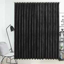 Gossi draperie opaca, antracit, 290 x 245 cm, catifea, cu carlige