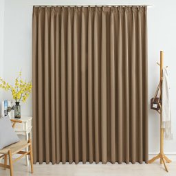 Gossi draperie opaca, gri taupe, 290 x 245 cm, cu carlige