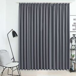 Gossi draperie opaca, gri, 290 x 245 cm, cu carlige