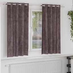Gossi draperii 2 buc cu gromete maro 175x140 cm