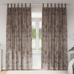 Gossi draperii din catifea 2 buc cu ochiuri cappuccino 245x140 cm