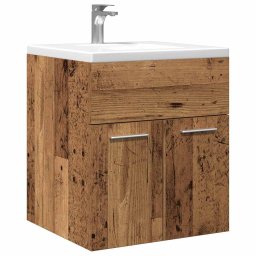 Gossi dulap chiuveta baie, lemn vechi, 41x38,5x46 cm, lemn prelucrat