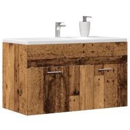 Gossi dulap chiuveta baie, lemn vechi, 80x38,5x46 cm, lemn prelucrat