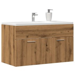 Gossi dulap chiuveta baie, stejar artizanal 80x38,5x46 cm lemn