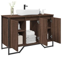 Gossi dulap chiuveta de baie, stejar maro, 91x35x60 cm lemn prelucrat
