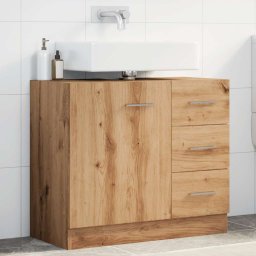 Gossi dulap chiuveta, stejar artizanal, 63x30x54 cm, lemn prelucrat