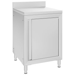 Gossi dulap comercial cu blat de lucru, 60x60x96 cm, otel inoxidabil