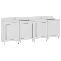 Gossi dulap comercial pentru chiuveta, 240x60x96 cm, otel inoxidabil