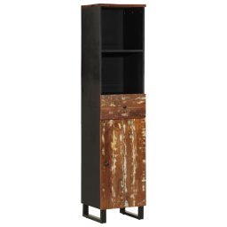 Gossi dulap de baie, 38x33x160 cm, lemn masiv reciclat