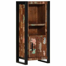 Gossi dulap de baie, 40x30x90 cm, lemn masiv reciclat