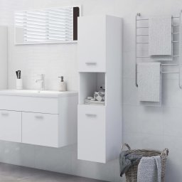 Gossi dulap de baie, alb, 30 x 30 x 130 cm, pal
