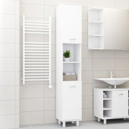 Gossi dulap de baie, alb, 30x30x179 cm, lemn prelucrat