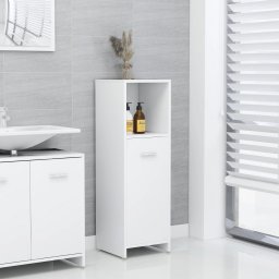 Gossi dulap de baie, alb, 30x30x95 cm, lemn prelucrat