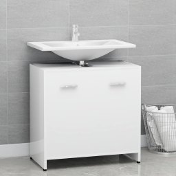 Gossi dulap de baie, alb, 60x33x61 cm, lemn prelucrat
