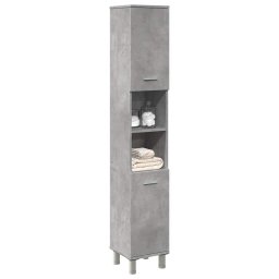 Gossi dulap de baie, gri beton, 30 x 30 x 179 cm, pal