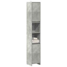 Gossi dulap de baie, gri beton, 30x30x183,5 cm, pal