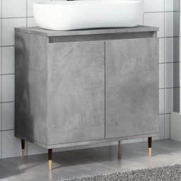 Gossi dulap de baie, gri beton, 58x33x60 cm, lemn prelucrat