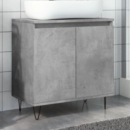 Gossi dulap de baie, gri beton, 58x33x60 cm, lemn prelucrat